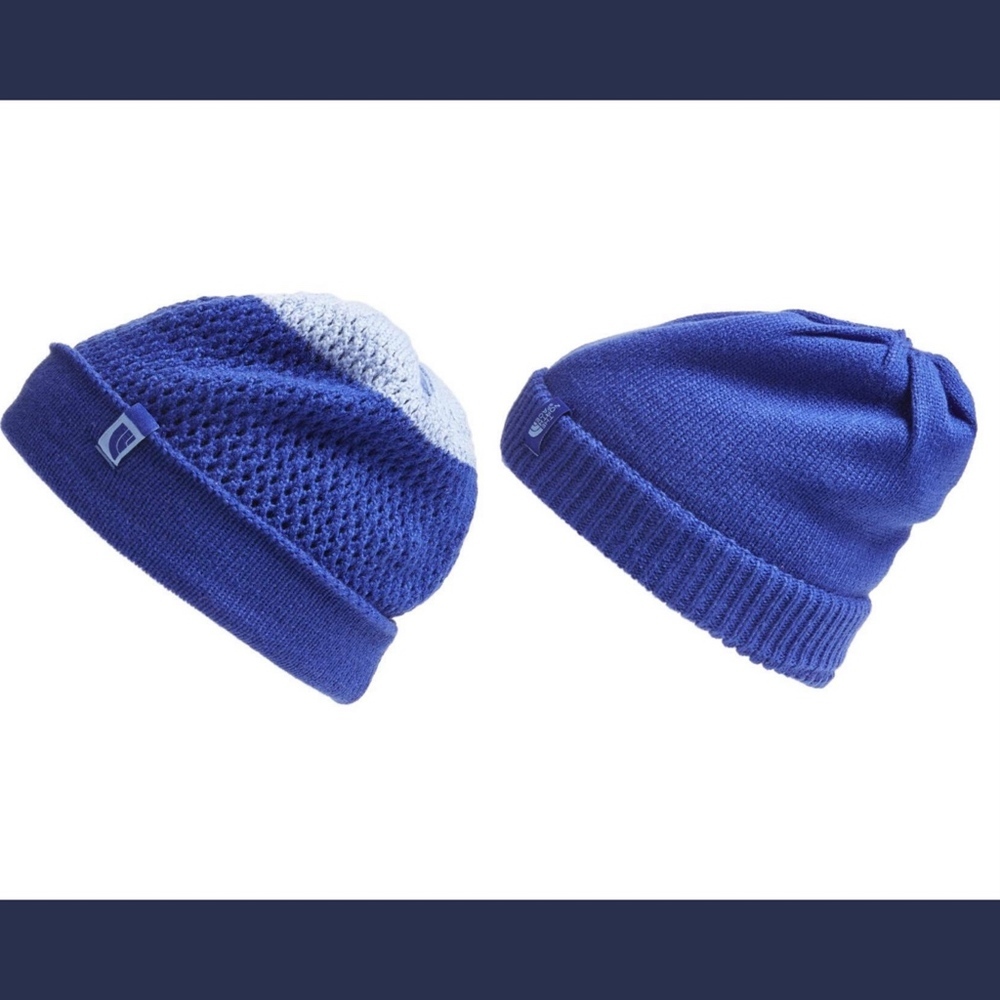 NWT North Face 'Shinsky' Reversible Beanie (Youth) Lapis Blue [SZ Medium ] #C326